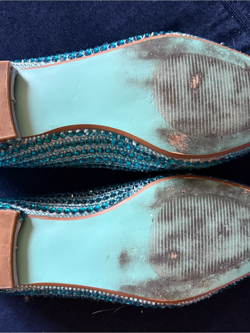 Betsey Johnson Light Blue Leather Ballet Flats - Picture 3 of 3